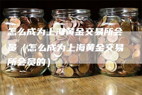 怎么成为上海黄金交易所会员（怎么成为上海黄金交易所会员的）