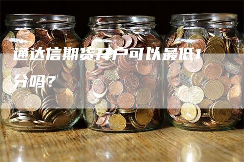 通达信期货开户可以最低1分吗？