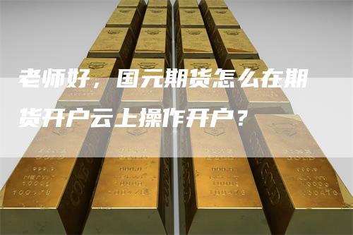 老师好，国元期货怎么在期货开户云上操作开户？